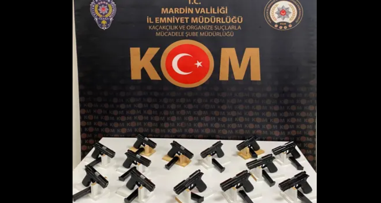 Mardin’de ruhsatsız 13 tabanca yakalandı
